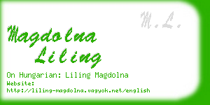 magdolna liling business card